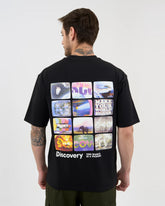 DISCOVERY Men's Retro Graphic Tee - Black